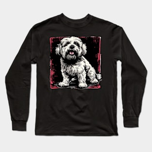 Retro Art Maltipoo Dog Lover Long Sleeve T-Shirt